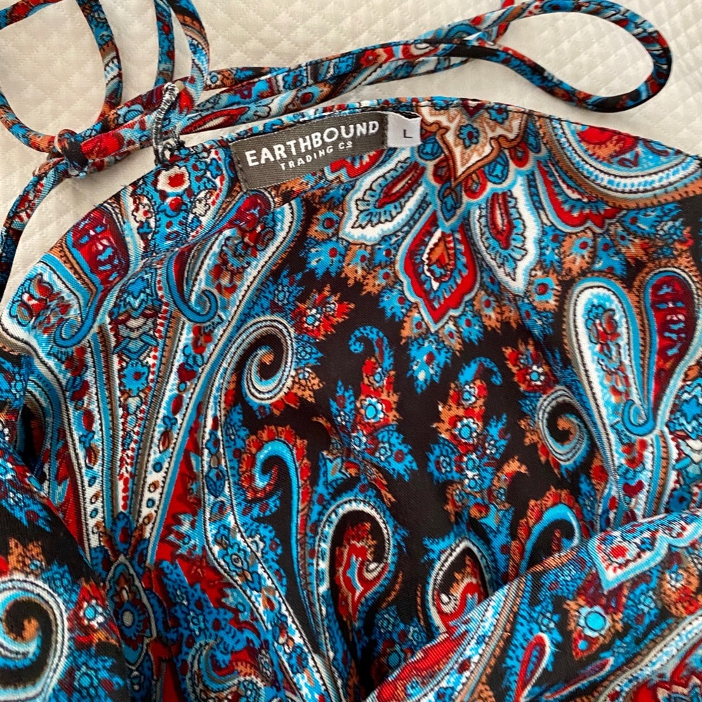 Earthbound multicolored romper! Size large